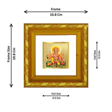 Load image into Gallery viewer, DIVINITI 24K Gold Plated Panchmukhi Hanuman Photo Frame For Home Decor, Tabletop, Puja (10.8 X 10.8 CM)

