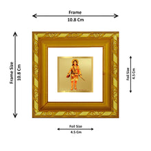 Load image into Gallery viewer, DIVINITI 24K Gold Plated Guru Gorakhnath Photo Frame For Living Room, Luxury Gift (10.8 X 10.8 CM)
