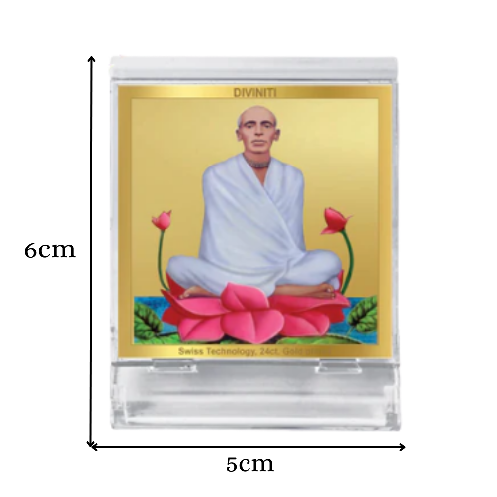 Ram Thakur | Divine Lord Ram Thakur Car Dashboard & Tabletop Photo Frame in 24K Gold Plated Foil