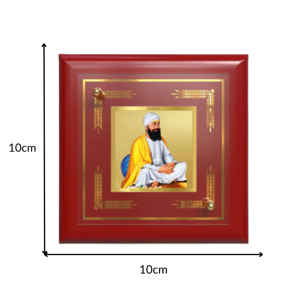 Guru Tegh Bahadur Sahib Ji | Ninth Sikh Guru | Martyr of Faith & Protector of Humanity For Tabletop Frame in 24K Gold Plated Foil