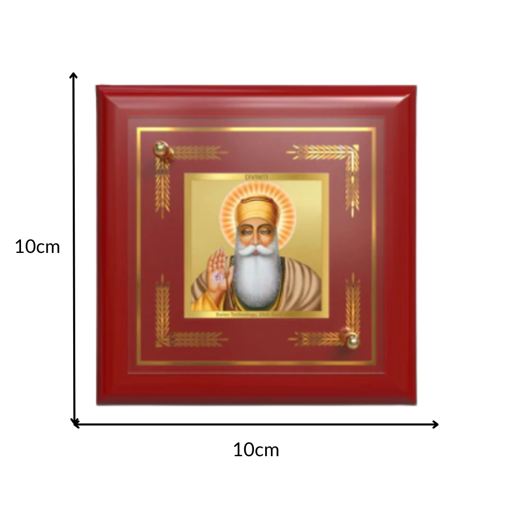 Guru Nanak Dev Ji | First Sikh Guru | Founder of Sikhism For Tabletop Frame in 24K Gold Plated Foil
