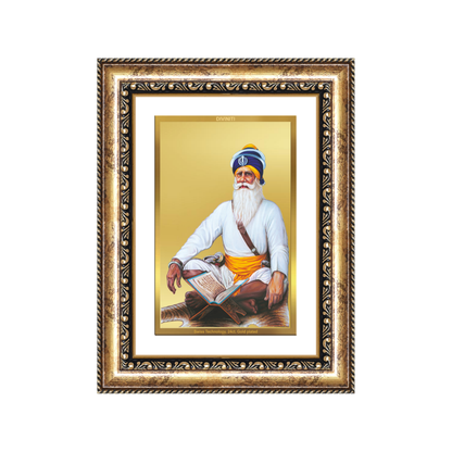 Diviniti 24K Gold Plated Baba Deep Singh Sacred Sikh Wall Frame for Home Decor & Office Ambiance | Premium Spiritual Gift