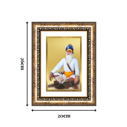 Diviniti 24K Gold Plated Baba Deep Singh Sacred Sikh Wall Frame for Home Decor & Office Ambiance | Premium Spiritual Gift