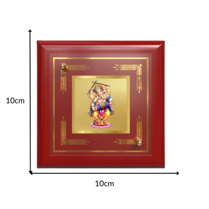 Dancing Ganesha on 24K Gold | Nritya Ganapati Tabletop Frame in 24K Gold Plated Foil