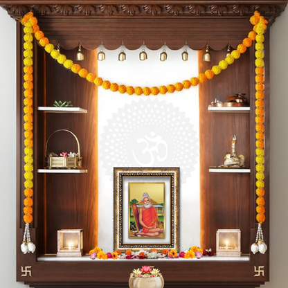 Diviniti 24K Gold Plated Baba Lokenath (Classic) Divine Wall Frame for Home Mandir & Office Decor | Luxury Spiritual Gift