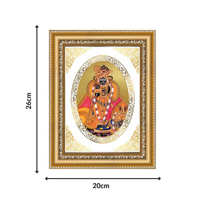 Banke Bihari Ji | Divine Krishna Wall & Tabletop Royal Photo Frame in 24K Gold Plated Foil