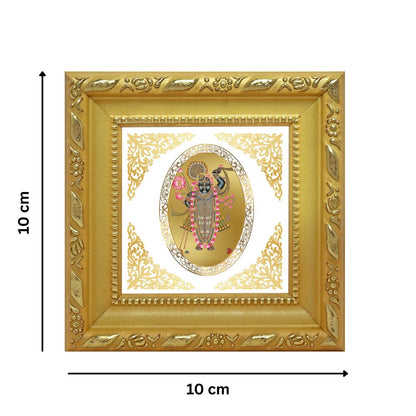 Shrinath Ji | Divine Krishna Form Royal Tabletop Photo Frame in 24K Gold Plated Foil