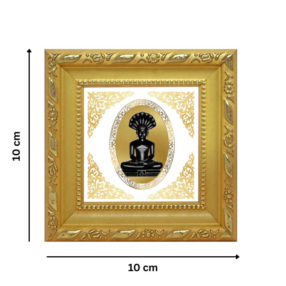 Parshvanath | Divine Jain Tirthankar Royal Tabletop Photo Frame in 24K Gold Plated Foil