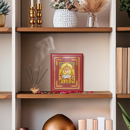 Lord Kuber | God of Wealth Wall & Tabletop Photo Frame in 24K Gold Plated Foil