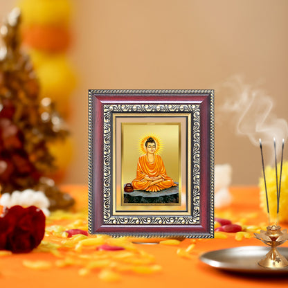 Diviniti 24K Gold Plated Buddha (Classic) Divine Table Top Frame for Home Mandir & Office Decor | Luxury Spiritual Gift