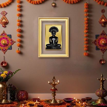Diviniti 24K Gold Plated Parshvanath (Classic) Divine Wall Frame for Home Mandir & Office Decor | Luxury Spiritual Gift