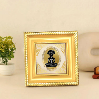 Parshvanath | Divine Jain Tirthankar Royal Tabletop Photo Frame in 24K Gold Plated Foil