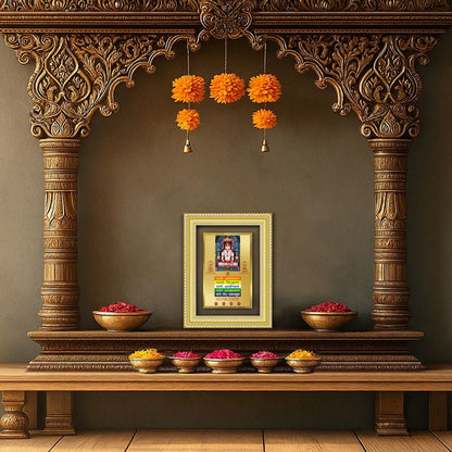 Diviniti 24K Gold Plated Adinath Divine Wall Frame for Home Mandir & Office Decor | Premium Jain Spiritual Gift
