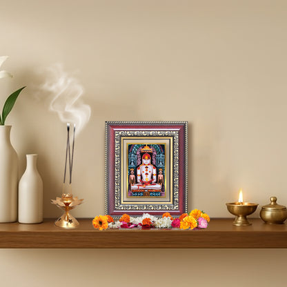 Diviniti 24K Gold Plated Adinath Divine Table Top Frame for Home Mandir & Office Decor | Premium Jain Spiritual Gift