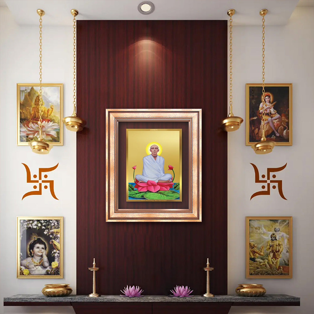 Diviniti 24K Gold Plated Ram Thakur (Classic) Divine Wall Frame for Home Mandir & Office Decor | Luxury Spiritual Gift