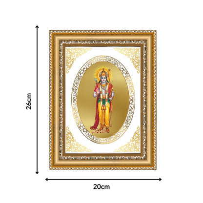 Lord Ram Ji | Divine Wall & Tabletop Royal Photo Frame in 24K Gold Plated Foil