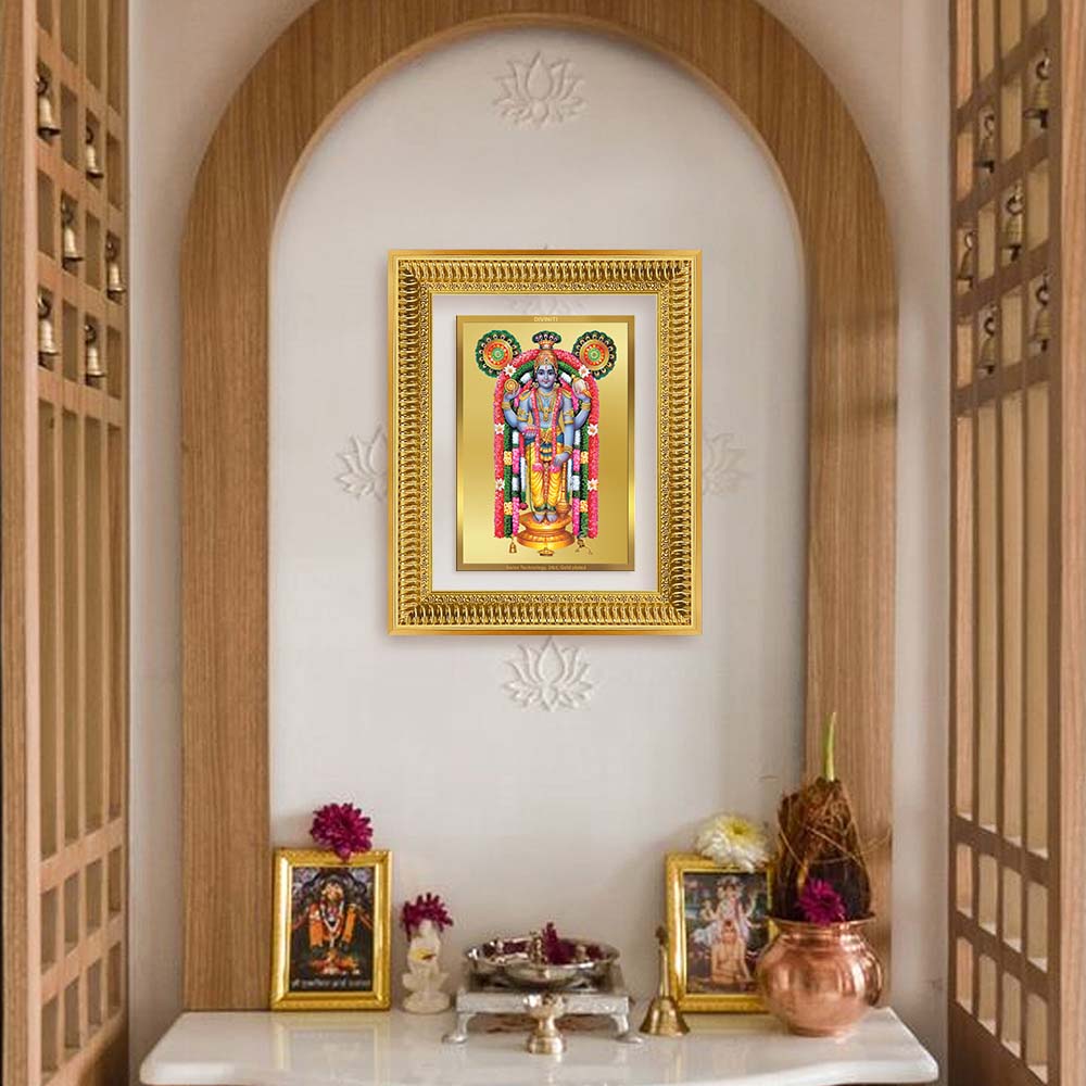 Diviniti 24K Gold Plated Guru Vayurappan (Classic) Sacred Sikh Wall Frame for Home Decor & Office Ambiance | Premium Spiritual Gift