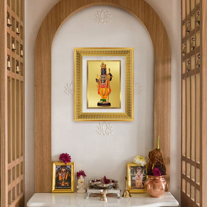 Diviniti 24K Gold Plated Ram Lalla With Arch (Classic) Divine Wall Frame for Home Mandir & Office Decor | Luxury Spiritual Gift