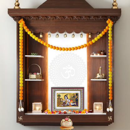 Diviniti 24K Gold Plated Laddu Gopal (Classic) Divine Wall Frame for Home Mandir & Office Decor | Luxury Spiritual Gift