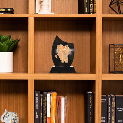 Personalized Premium Golf Achievement Trophy | Golden Swing Figurine Award with Black Flame Base