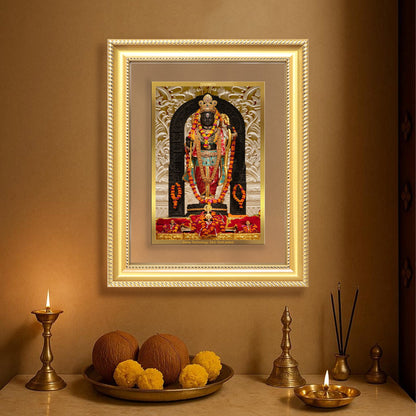 Diviniti 24K Gold Plated Ram Lalla (Classic) Divine Wall Frame for Home Mandir & Office Decor | Luxury Spiritual Gift