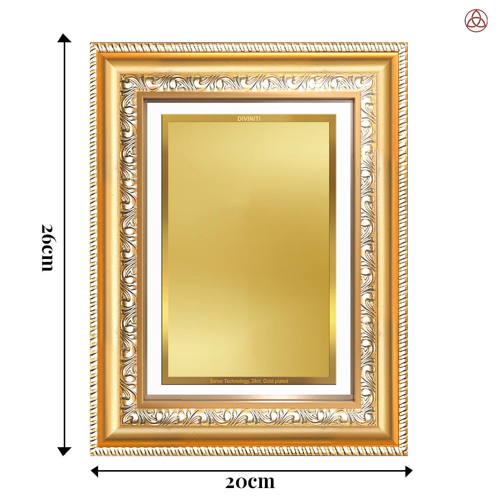 Diviniti Double Glass Frame Personalised Tabletop and Wall Photo Frame in 24K Gold Plated Foil