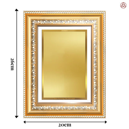Diviniti Double Glass Frame Personalised Tabletop and Wall Photo Frame in 24K Gold Plated Foil