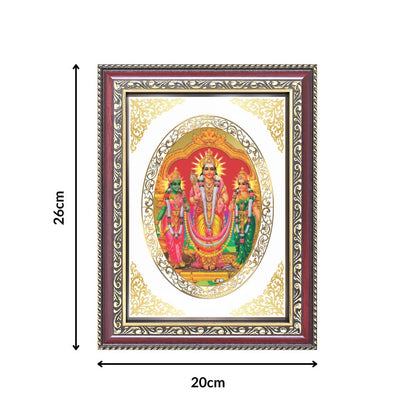 Lord Murugan Velli | Divine Silver Form Wall & Tabletop Royal Photo Frame in 24K Gold Plated Foil