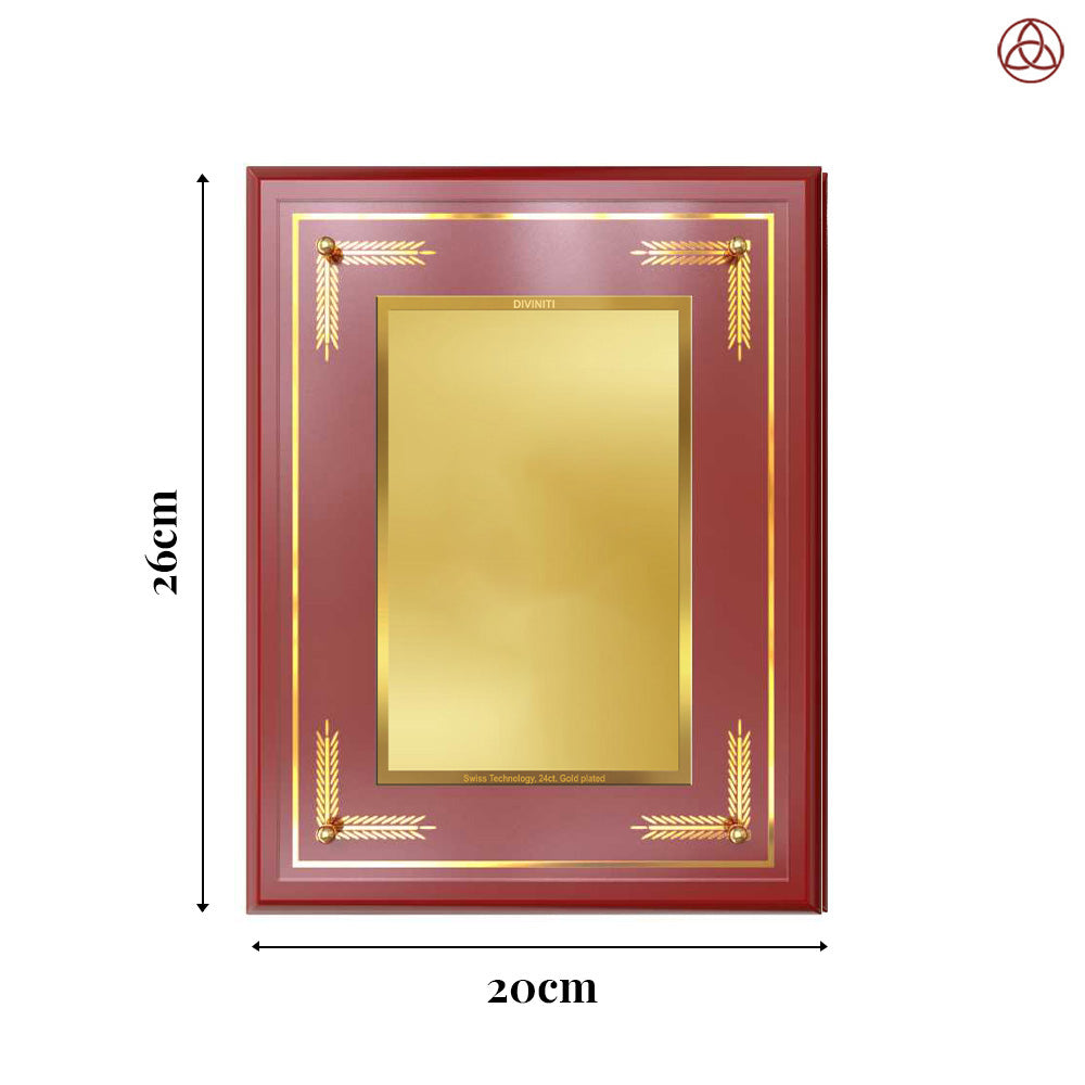 Diviniti MDF Frame Personalised Tabletop and Wall Photo Frame in 24K Gold Plated Foil