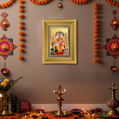 Diviniti 24K Gold Plated Narasimha (Classic) Divine Wall Frame for Home Mandir & Office Decor | Luxury Spiritual Gift