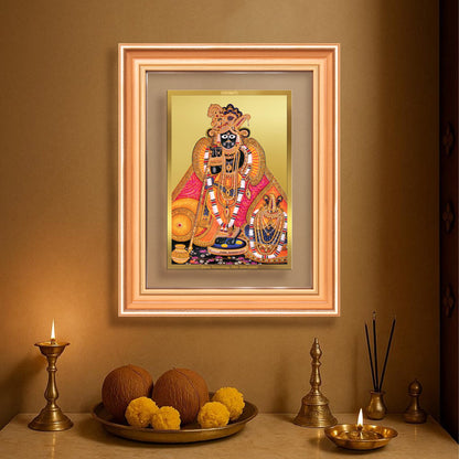 Banke Bihari | Kunjbihari Wall Mount Photo Frame in 24K Gold Plated Foil