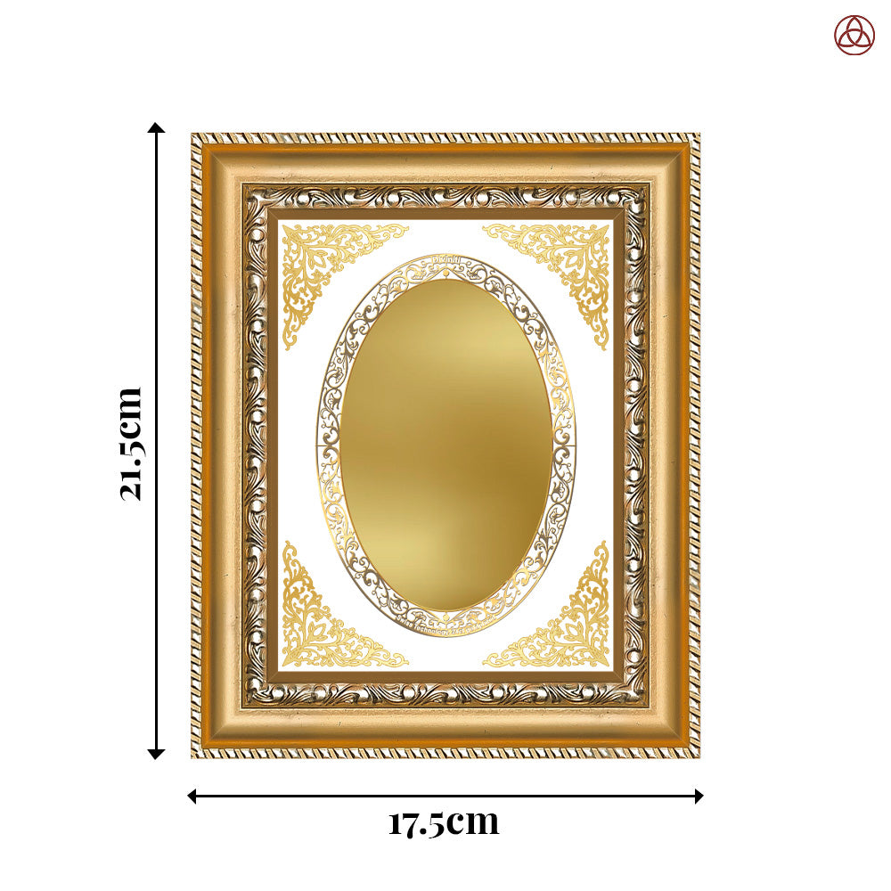 Diviniti Double Glass Frame Personalised Tabletop and Wall Photo Frame in 24K Gold Plated Foil