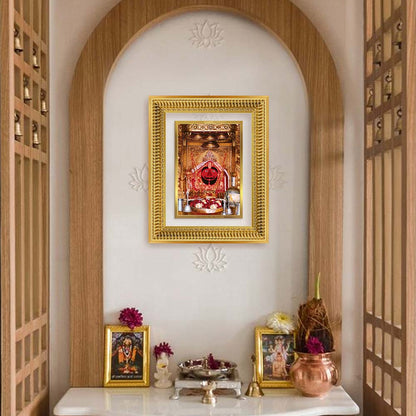 Diviniti 24K Gold Plated Salasar Balaji (Classic) Divine Wall Frame for Home Mandir & Office Decor | Luxury Spiritual Gift