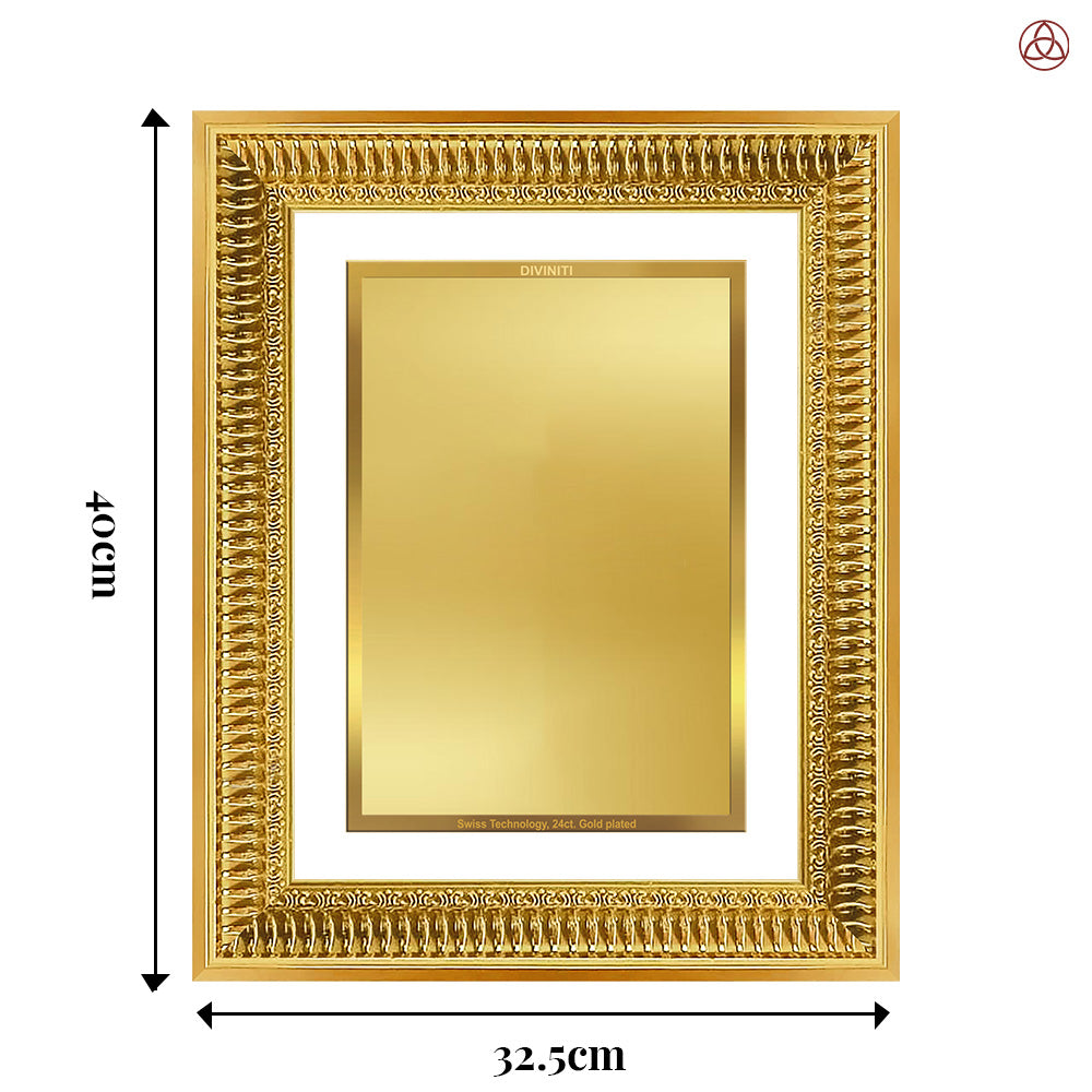 Diviniti Double Glass Frame Personalised Tabletop and Wall Photo Frame in 24K Gold Plated Foil
