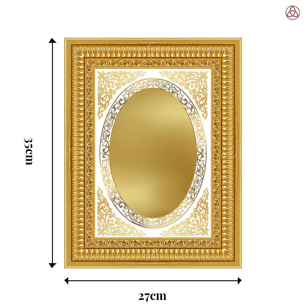 Diviniti Double Glass Frame Personalised Wall Photo Frame in 24K Gold Plated Foil