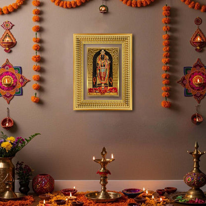 Diviniti 24K Gold Plated Ram Lalla (Classic) Divine Wall Frame for Home Mandir & Office Decor | Luxury Spiritual Gift