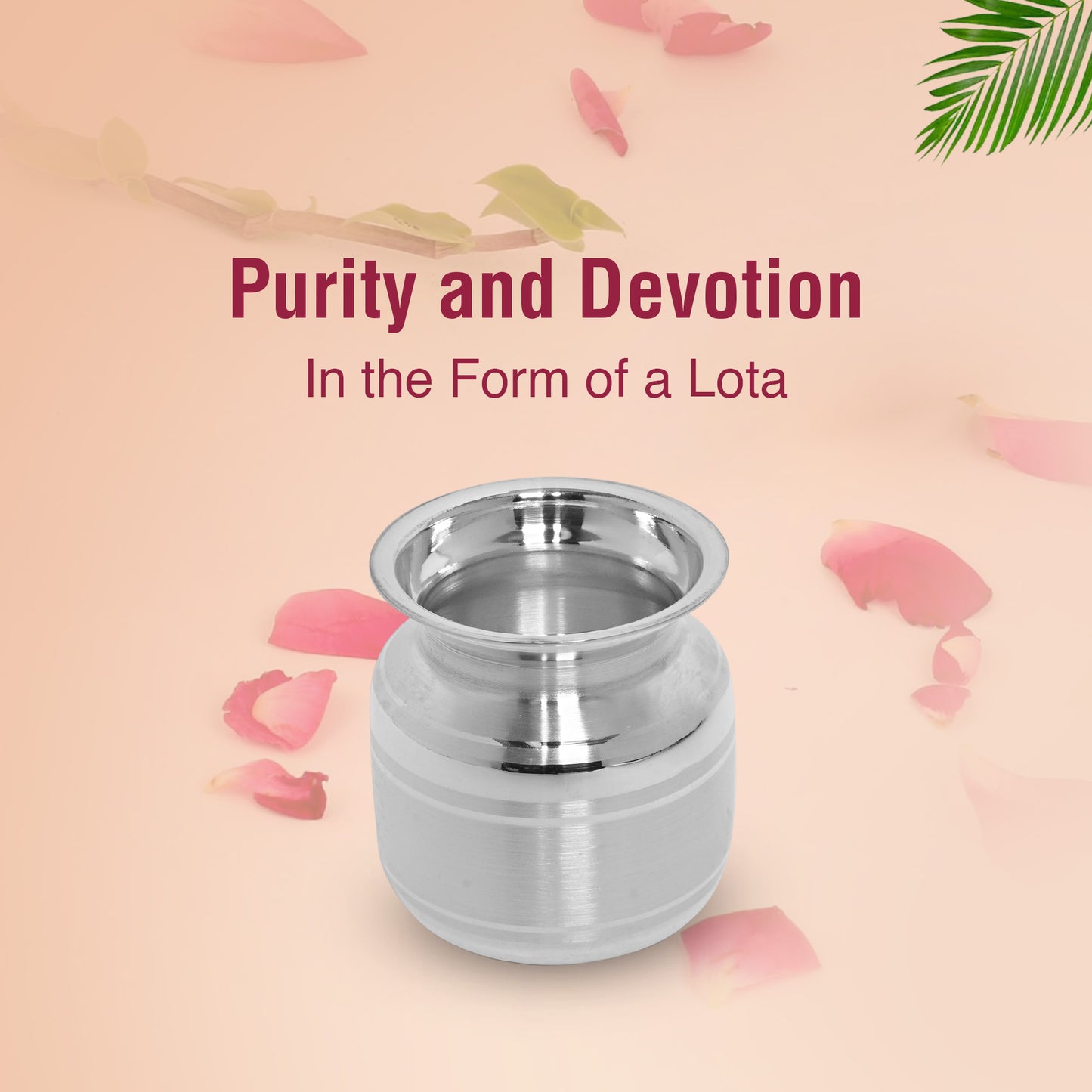 DIVINITI 925 Pure Silver Lota for Pooja and Workplace Gifting Mandir Puja Purpose (47g)