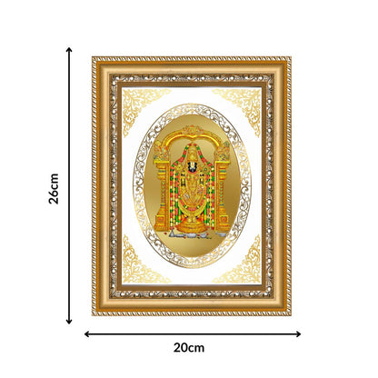 Tirupati Balaji | Divine Wall & Tabletop Royal Photo Frame in 24K Gold Plated Foil