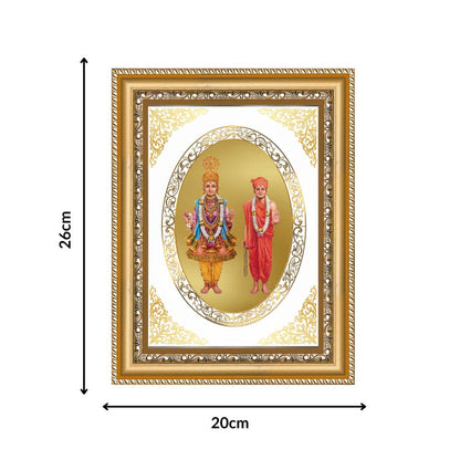 Swaminarayan Bhagwan | Divine Discipline & Devotion Wall & Tabletop Royal Photo Frame in 24K Gold Plated Foil