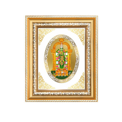 Goddess Meenakshi Amma Divine Royal Shakti & Prosperity Sacred Royal Tabletop Frame in 24K Gold Plated Foil