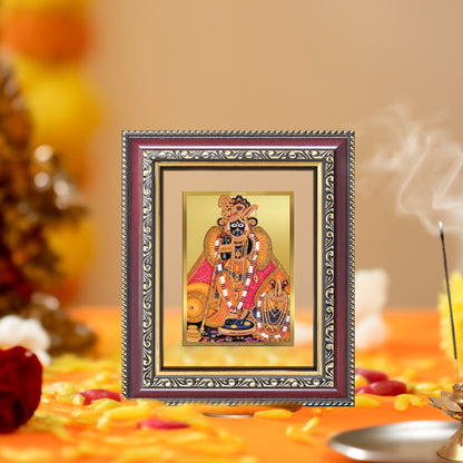 Diviniti 24K Gold Plated Banke Bihari Ji (Classic) Divine Table Top Frame for Home Mandir & Office Decor | Luxury Spiritual Gift