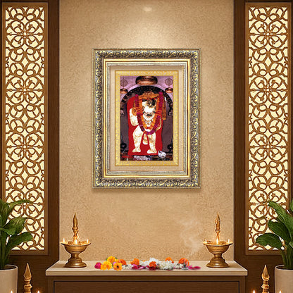Diviniti 24K Gold Plated Mehndipur Balaji (Classic) Divine Wall Frame for Home Mandir & Office Decor | Luxury Spiritual Gift