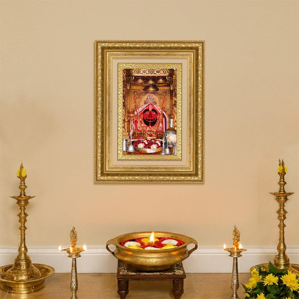 Diviniti 24K Gold Plated Salasar Balaji (Classic) Divine Wall Frame for Home Mandir & Office Decor | Luxury Spiritual Gift