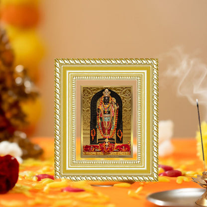 Diviniti 24K Gold Plated Ram Lalla Divine Table Top Frame for Home Mandir & Office Decor | Luxury Spiritual Gift