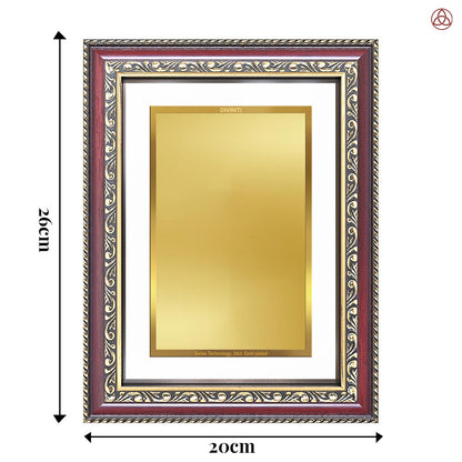 Diviniti Double Glass Frame Personalised Tabletop and Wall Photo Frame in 24K Gold Plated Foil