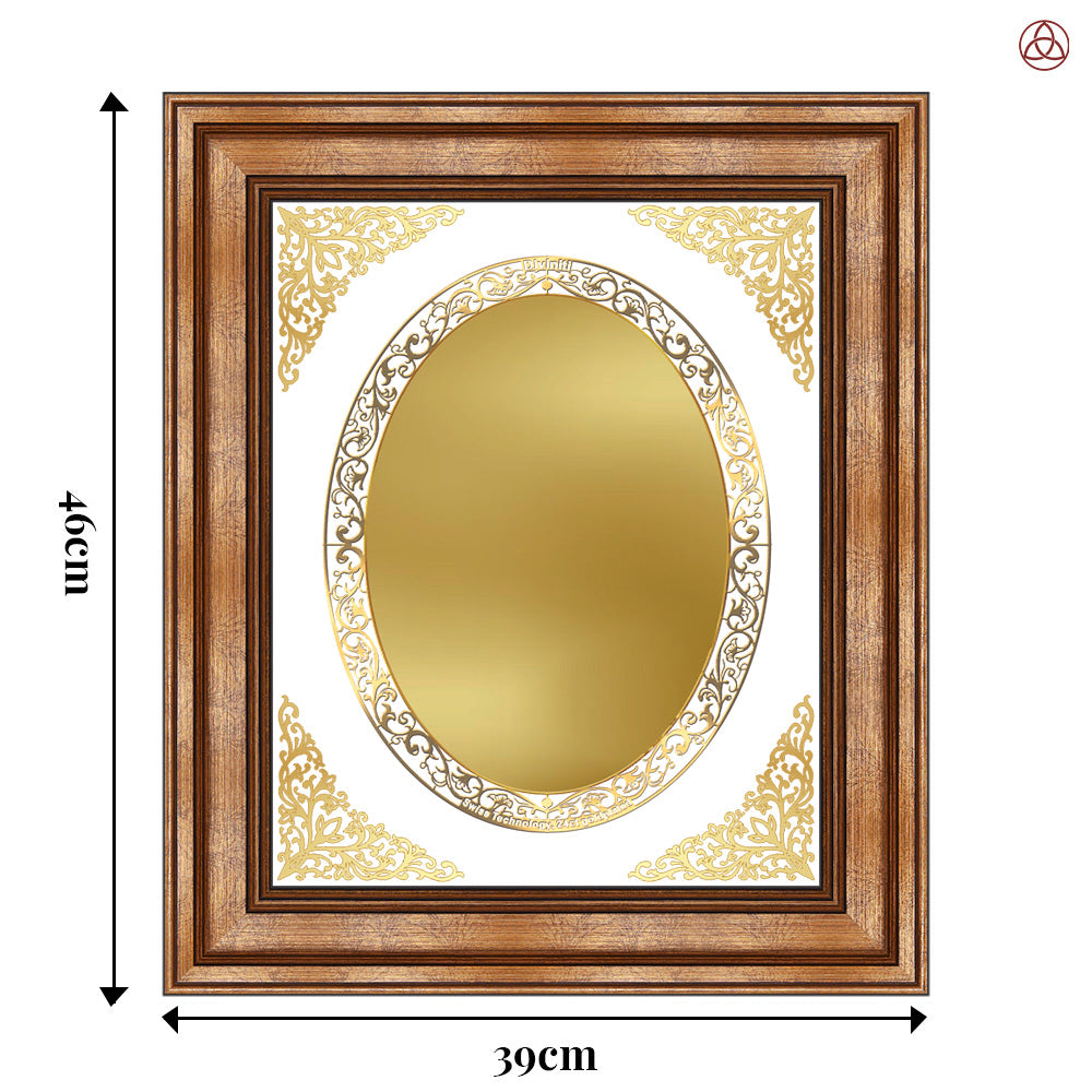 Diviniti Double Glass Frame Personalised Wall Photo Frame in 24K Gold Plated Foil