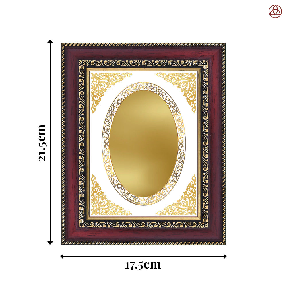 Diviniti Double Glass Frame Personalised Tabletop and Wall Photo Frame in 24K Gold Plated Foil