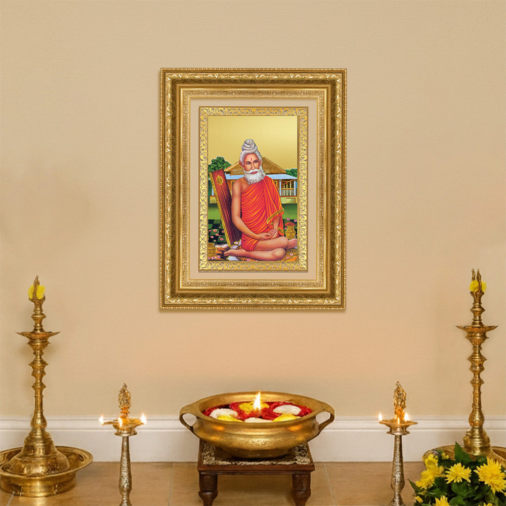 Diviniti 24K Gold Plated Baba Lokenath (Classic) Divine Wall Frame for Home Mandir & Office Decor | Luxury Spiritual Gift