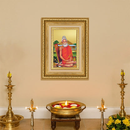 Diviniti 24K Gold Plated Baba Lokenath (Classic) Divine Wall Frame for Home Mandir & Office Decor | Luxury Spiritual Gift