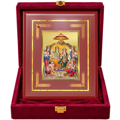 24K Gold-Plated Ram Darbar MDF Frame | Premium Gift Box | 13.5x16 CM